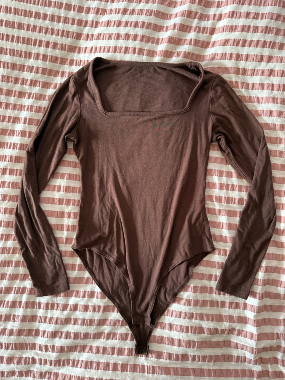 Brown long sleeve bodysuit